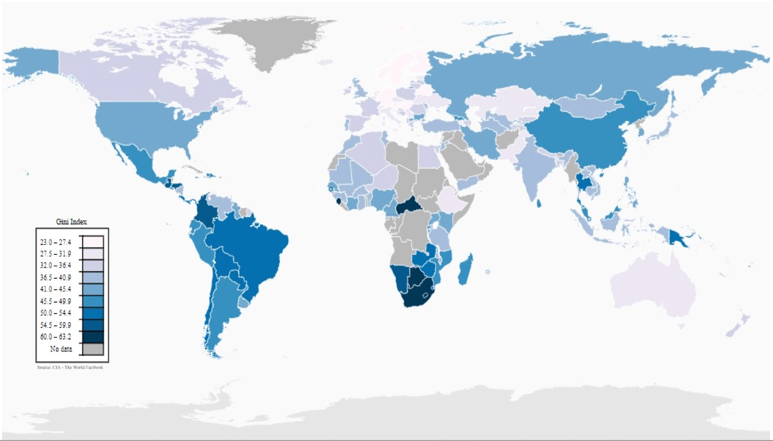 distribuzione della ricchezza nel mondo