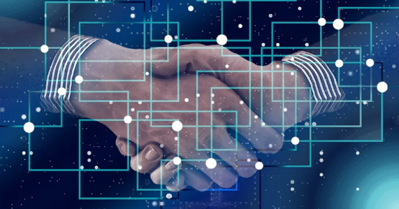 Stretta di mano e rete informatica